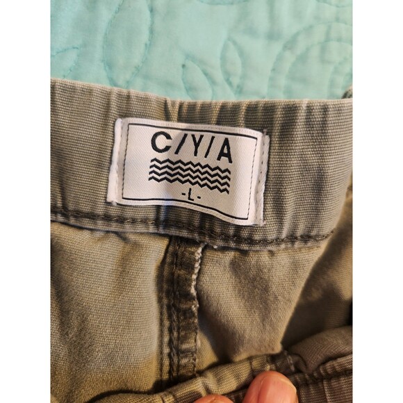 C/Y/A  Men's Size Large Army Green Cotton Elastic Waist Drawstring Jogger Pants - Picture 2 of 8